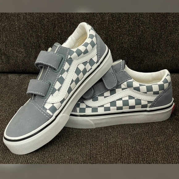 Vans Kids Old Skool V Shoes Gray & White Color Size-2.0 - Picture 8 of 13